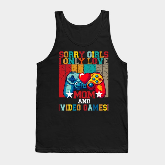 Boys Valentines Day Design for Kids Video Games Funny Gamer Tank Top by Neldy